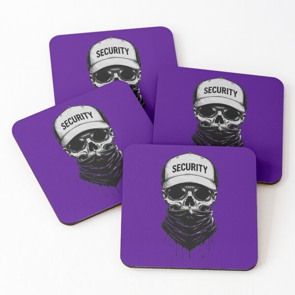 Item preview, Skull Security Cap Bandana Dark Art – Cool Security Skeleton – Black White Poster Print designed and sold by RAYBIL.