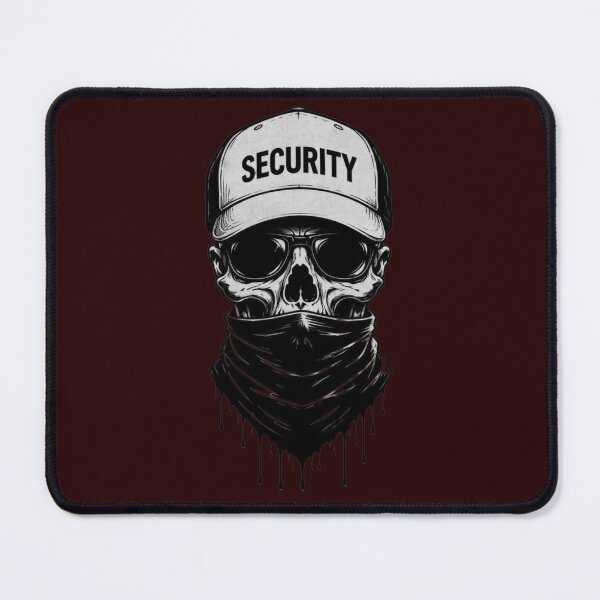 Item preview, Skull Security Cap Bandana Dark Art – Cool Security Skeleton – Black White Poster Print designed and sold by RAYBIL.