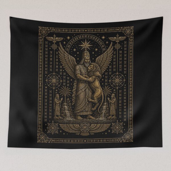 Item preview, Annunaki - Enki and the lion designed and sold by MetusArt.