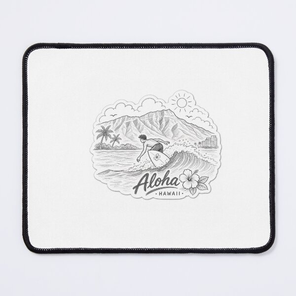 Item preview, Surfer in front of Diamond Head, Oahu Hawaii designed and sold by Justtryjng.
