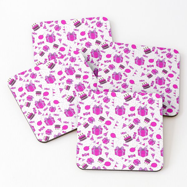 Item preview, Seamless birthday party pink designed and sold by SeamlessArtists.