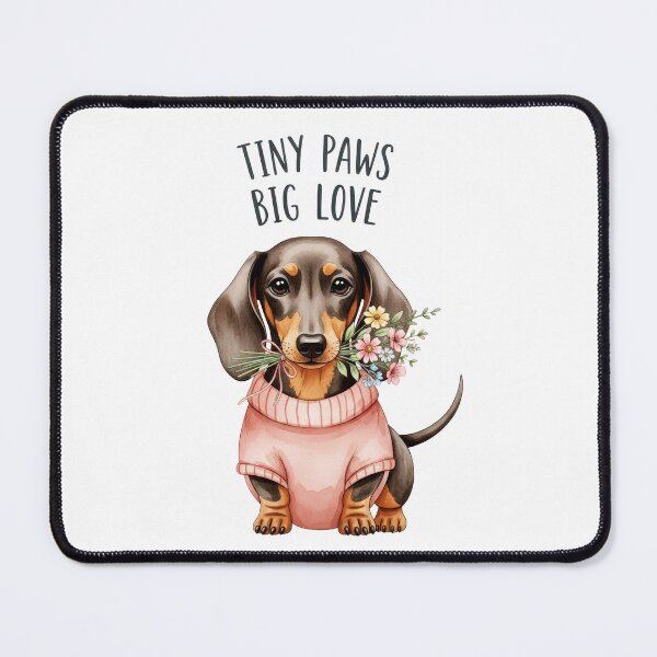 Item preview, Tiny Paws Big Love Dachshund Cute Dog Lover Design designed and sold by PlumArtDesign.