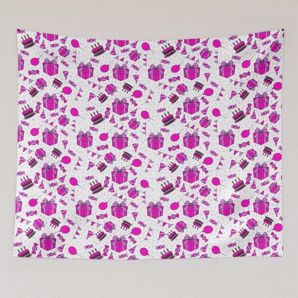 Item preview, Seamless birthday party pink designed and sold by SeamlessArtists.