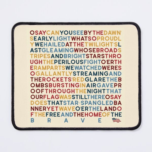 Item preview, National Anthem Lyrics 2 designed and sold by Holly Norine Design.