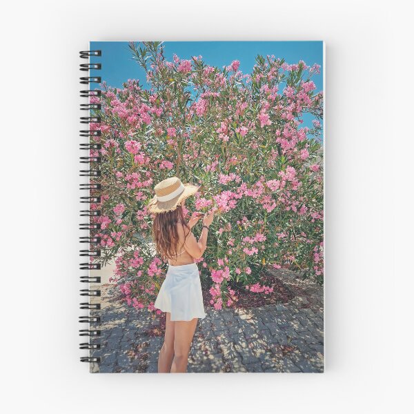 Item preview, girl admiring a pink Oleander  designed and sold by psychoshadow.