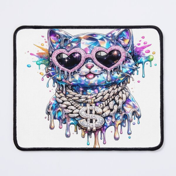 Item preview, Hyper‑Pop Crystal Bear – Holographic Cartoon Art designed and sold by Venkat-artz.