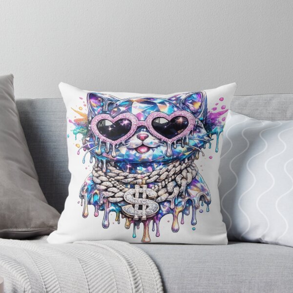 Item preview, Hyper‑Pop Crystal Bear – Holographic Cartoon Art designed and sold by Venkat-artz.