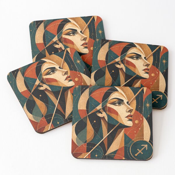Item preview, Sagittarius Zodiac Queen - Celestial Abstract Archer Portrait designed and sold by CharaFei.Art.