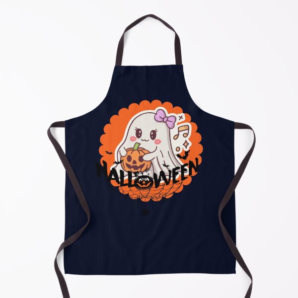 Item preview, Cute Halloween Ghost With Pumpkin-Kawaii Spooky Season Design  designed and sold by Palette _Vibes.