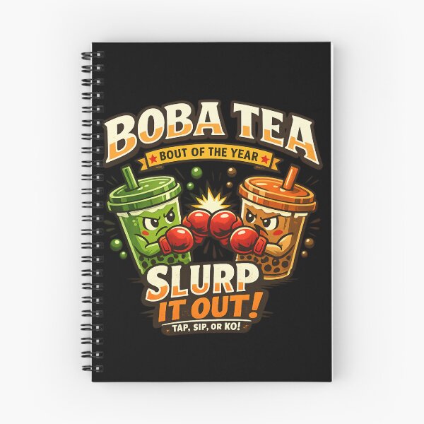 Item preview, Boba Tea Bout of the Year – Funny Bubble Tea Boxing Cartoon  designed and sold by SidTastic .
