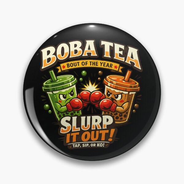 Item preview, Boba Tea Bout of the Year – Funny Bubble Tea Boxing Cartoon  designed and sold by SidTastic .
