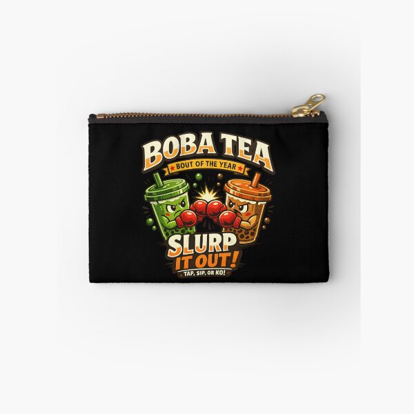 Item preview, Boba Tea Bout of the Year – Funny Bubble Tea Boxing Cartoon  designed and sold by SidTastic .