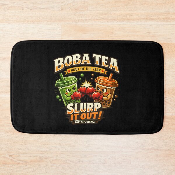 Item preview, Boba Tea Bout of the Year – Funny Bubble Tea Boxing Cartoon  designed and sold by SidTastic .