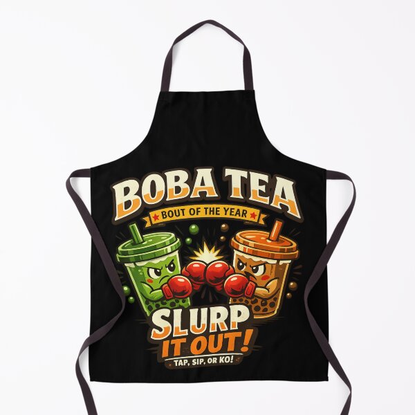 Item preview, Boba Tea Bout of the Year – Funny Bubble Tea Boxing Cartoon designed and sold by SidTastic .