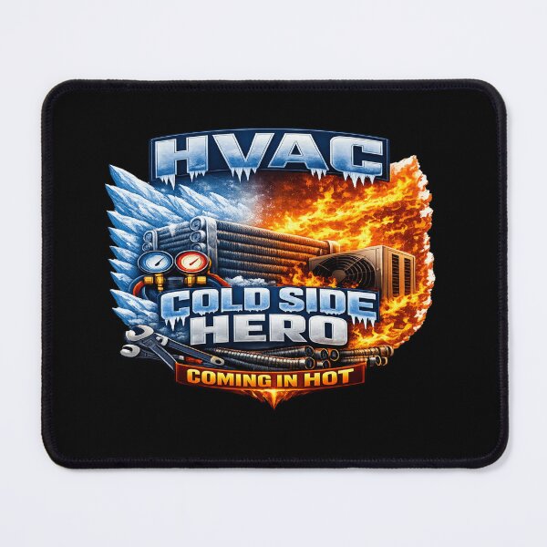 Item preview, HVAC Cold Side Hero - Ice & Fire Technician Design for Heating & Cooling Pros designed and sold by FrozenHeat97.