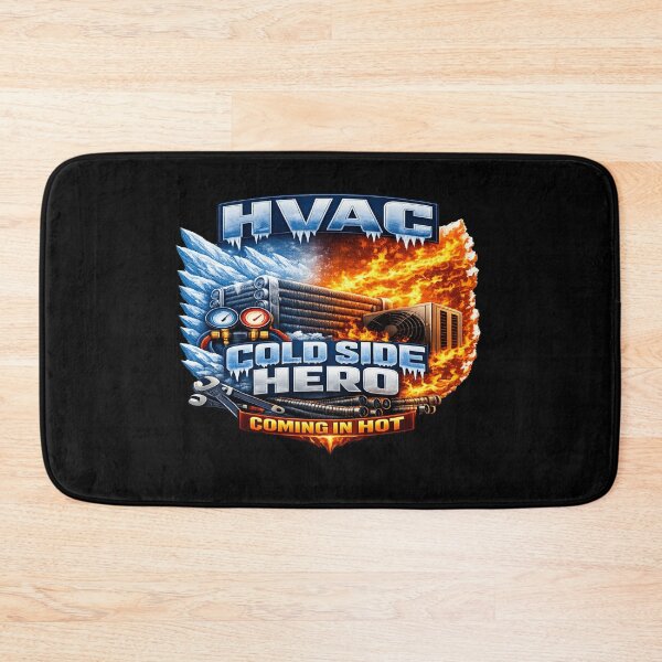 Item preview, HVAC Cold Side Hero - Ice & Fire Technician Design for Heating & Cooling Pros designed and sold by FrozenHeat97.