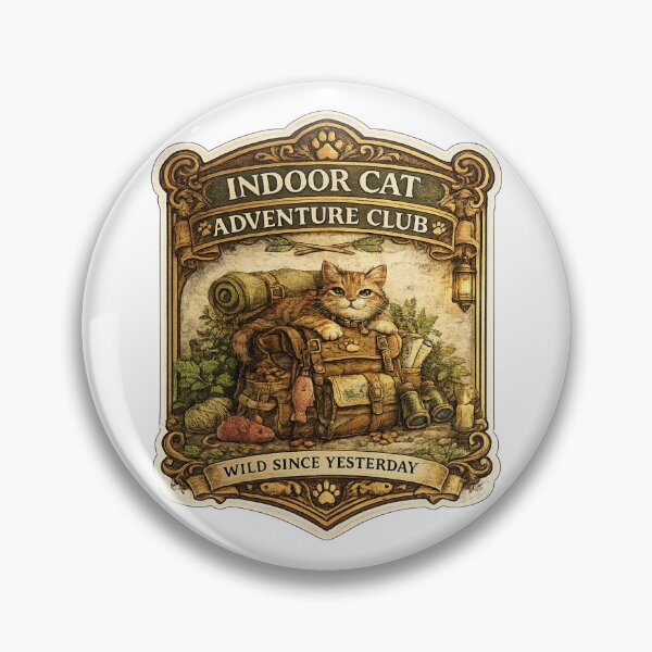 Item preview, Indoor Cat Adventure Club | Wild Since Yesterday | Funny Cat Explorer Design designed and sold by MrDev.