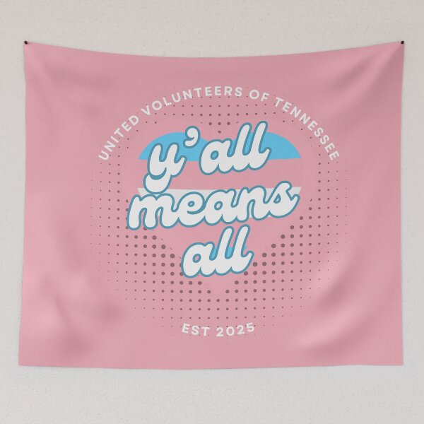 Item preview, Y'all Means All (Trans Flag) designed and sold by UVOTN.