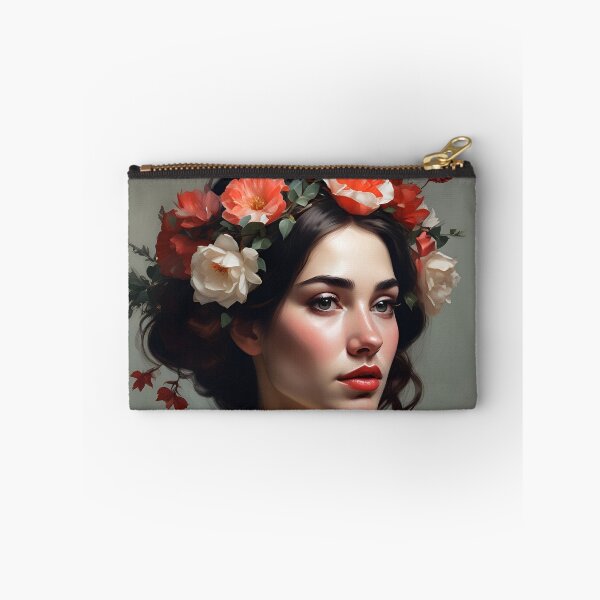 Item preview, Woman with flowers wall art print designed and sold by MK26Designs.