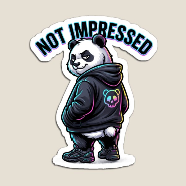 Artikelvorschau, Nicht beeindruckt Panda Streetwear Cartoon Tier entworfen und verkauft von Rovano.