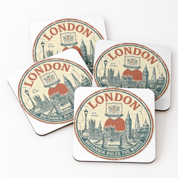Item preview, London Britannia Rules The Waves Vintage Travel Stamp designed and sold by CharaFei..