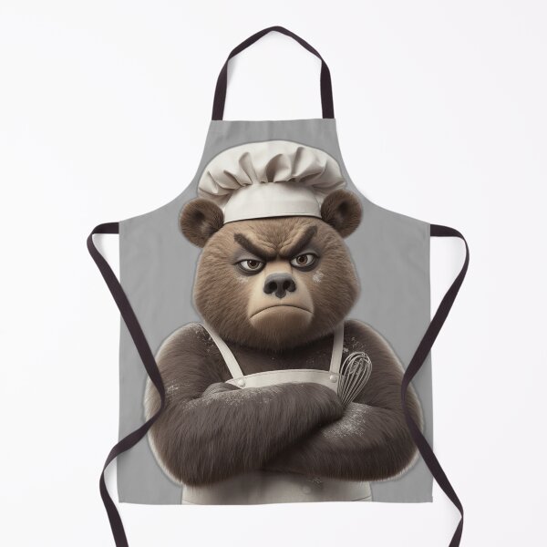 Item preview, Grumpy Bear Chef Funny Cooking Animal Shirt designed and sold by Rovano.