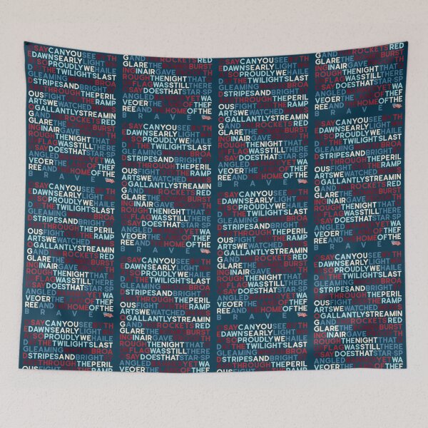 Item preview, National Anthem Lyrics - Navy designed and sold by Holly Norine Design.
