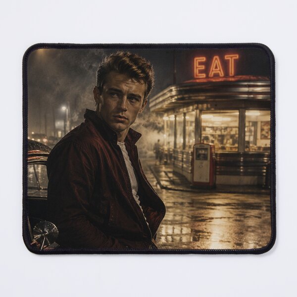 Item preview, Rebel on Route 66 – Vintage Americana Diner Night Wall Art designed and sold by Hookesmode.