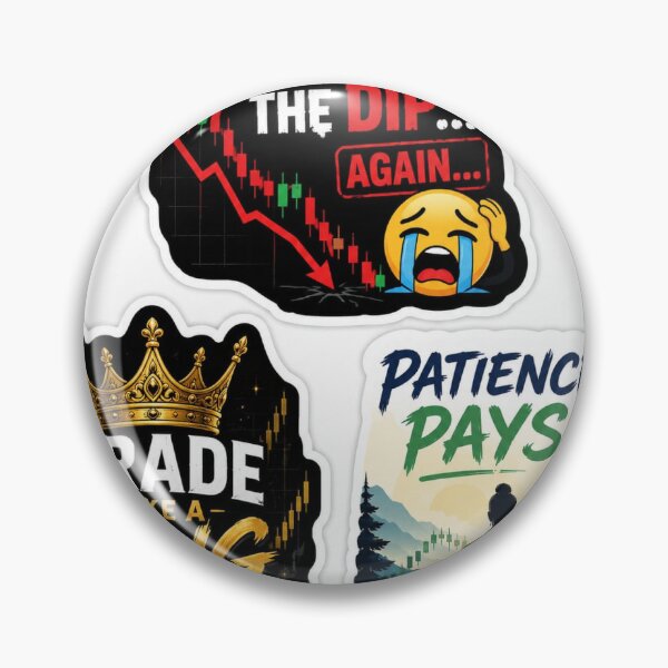 Item preview, Crypto Trading Motivation Sticker Pack | Buy the Dip, Trade Like a King, Patience Pays Meme Stickers designed and sold by NexoraVibes.