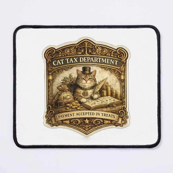 Item preview, Cat Tax Department | Payment Accepted in Treats | Funny Cat Office Humor Design designed and sold by MrDev.