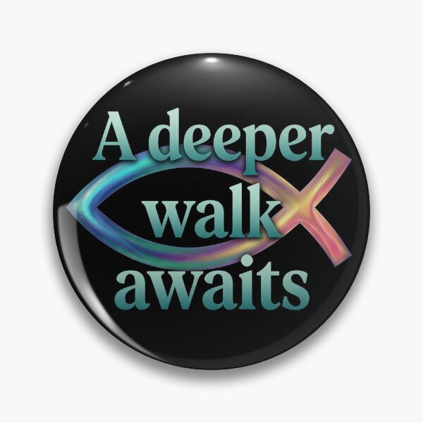 Item preview, Jesus Fish: A Deeper Walk Awaits designed and sold by LibertyForge-Co.