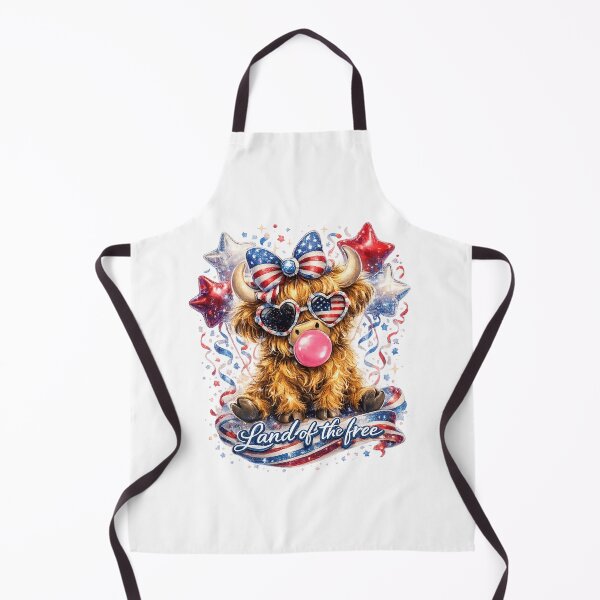 Item preview, Patriotic Highland Cow Land Of The Free designed and sold by afr-saad.