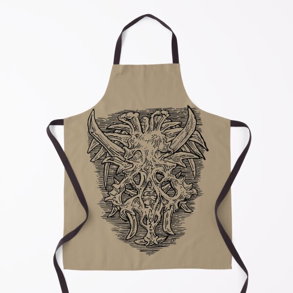 Item preview, Black Lines Thorned Animal Skull Illustration - Dark Fantasy Rock Metal Goth Style designed and sold by JustasVebra.