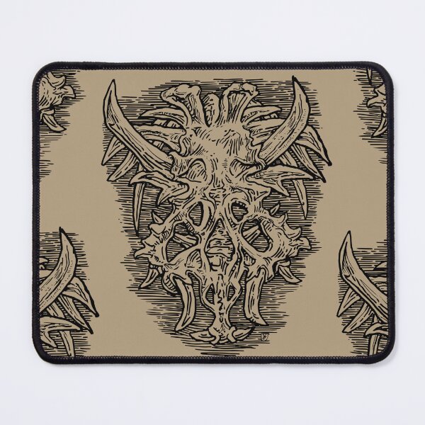 Item preview, Black Lines Thorned Animal Skull Illustration - Dark Fantasy Rock Metal Goth Style designed and sold by JustasVebra.