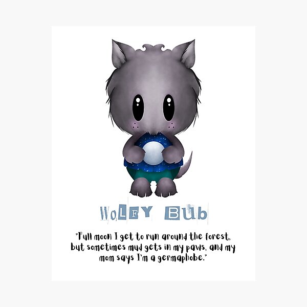 Item preview, Wolfy Bub of the Spooky Bubs | Cute Creatures | Spooky Cute Merch designed and sold by TheBromleighCove.