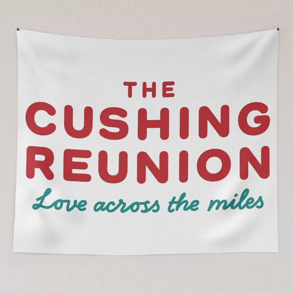 Item preview, Cushing Reunion Text Red Blue designed and sold by lightshipdesign.
