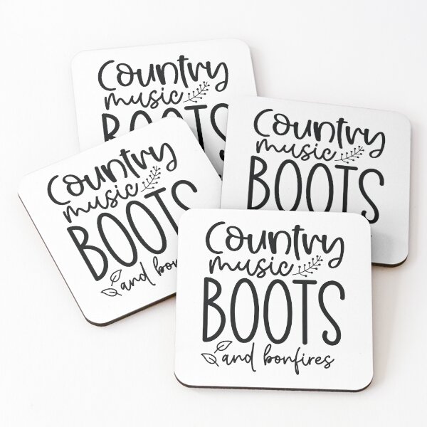 Item preview, Country Music Boots Bonfires - Cute Autumn Season Leaves Orange Pumpkin Cozy Cowboy Gift designed and sold by FuzionRaptor.