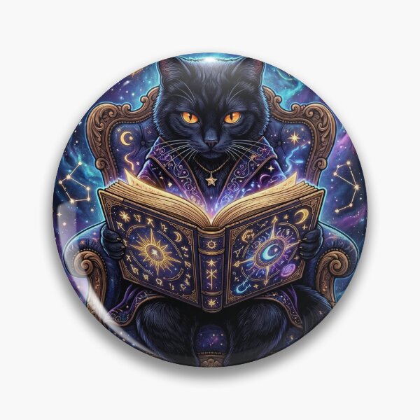 Item preview, Tarot Black Cat Reading Mystical Grimoire Space T-Shirt designed and sold by MERAKISL.