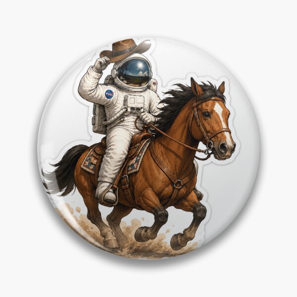 Item preview, Cowboy Astronaut Riding Horse Sticker designed and sold by Spontane Minds.