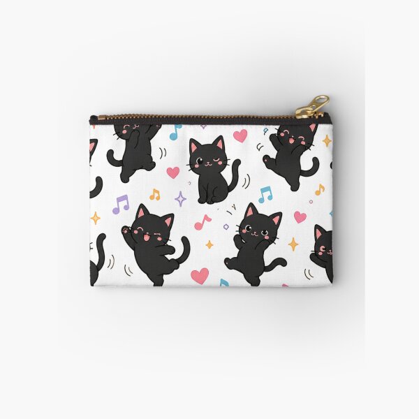 Item preview, Cute Dancing Black Cat Pattern Kawaii Chibi Kittens designed and sold by Seculinator.