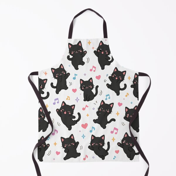Item preview, Cute Dancing Black Cat Pattern Kawaii Chibi Kittens designed and sold by Seculinator.