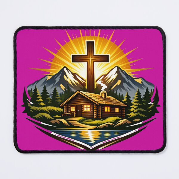 Item preview, Radiant Cross Over Mountain Cabin designed and sold by MastersDesignNk.