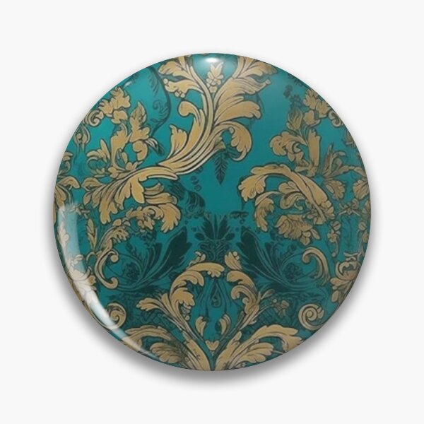 Item preview, Teal Damask Floral Pattern designed and sold by CMooreWorx.