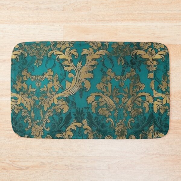 Item preview, Teal Damask Floral Pattern designed and sold by CMooreWorx.