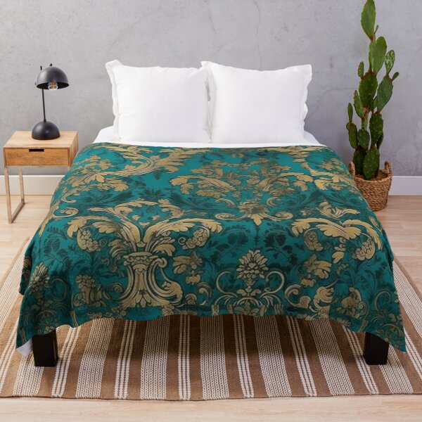 Item preview, Teal Damask Floral Pattern designed and sold by CMooreWorx.