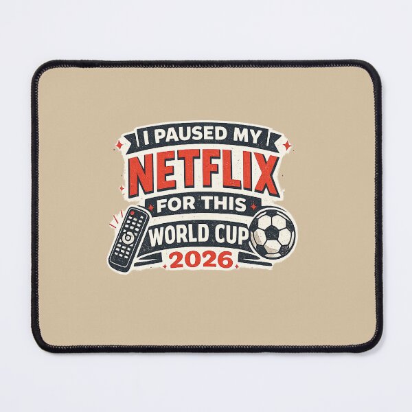 Item preview, I Paused My Netflix For This World Cup 2026 Funny Soccer Fan T-Shirt designed and sold by ArthUpscale.