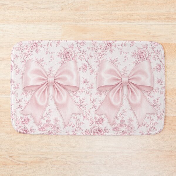 Item preview, Pink Satin Bow Toile Pattern designed and sold by Ioanna-Studio.
