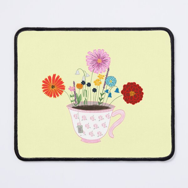 Item preview, Aesthetic floral tea cup with flowers designed and sold by SnailTrailCo.