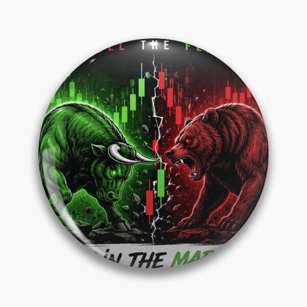 Item preview, Bull vs Bear Crypto Trading Motivation | Buy the Dip Sell the Fear | Stock Market Candlestick Art designed and sold by NexoraVibes.