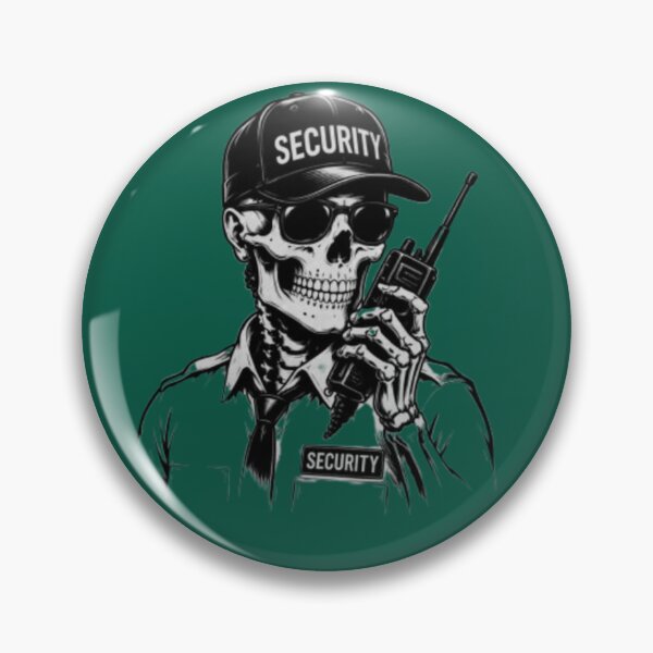 Item preview, Skeleton Security Guard – Dark Gothic Skull Officer Design designed and sold by RAYBIL.